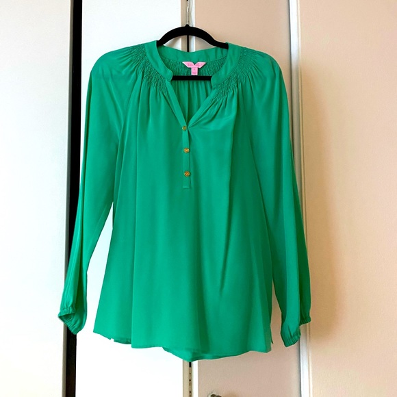 Green Lilly Pulitzer Elsa Top (Size S) - Picture 1 of 3